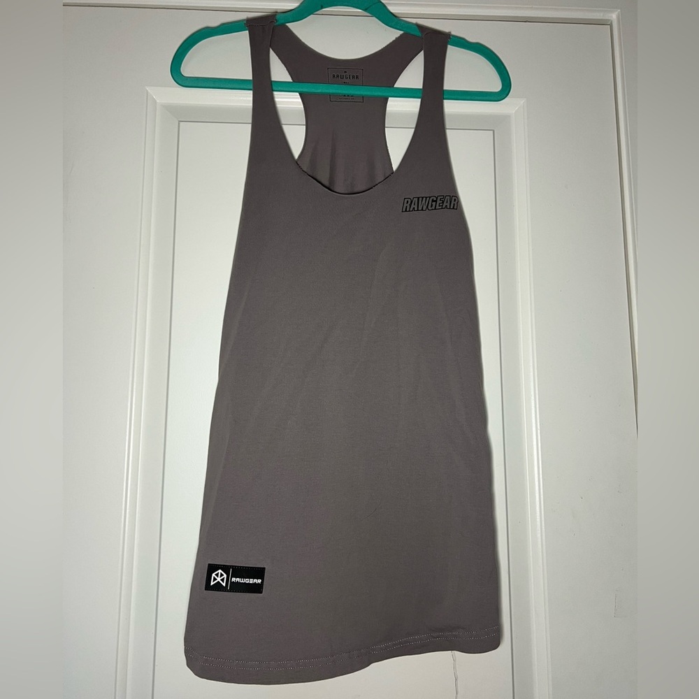 Men’s Gray Racerback Tank Top